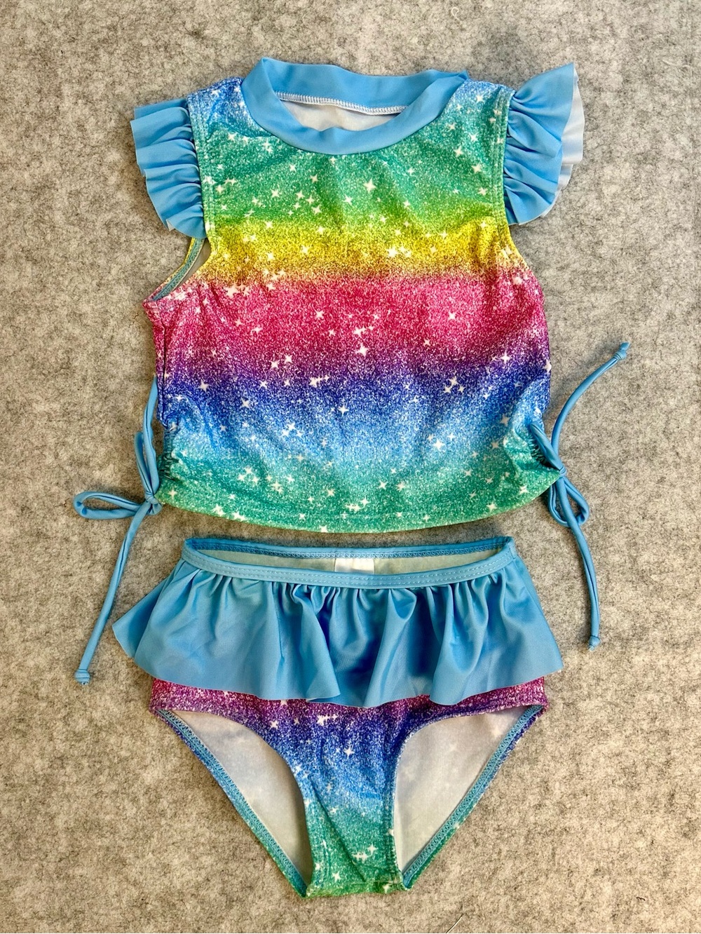 New Girls 3 Youth 2 Piece Colorful Tankini Swimsuit